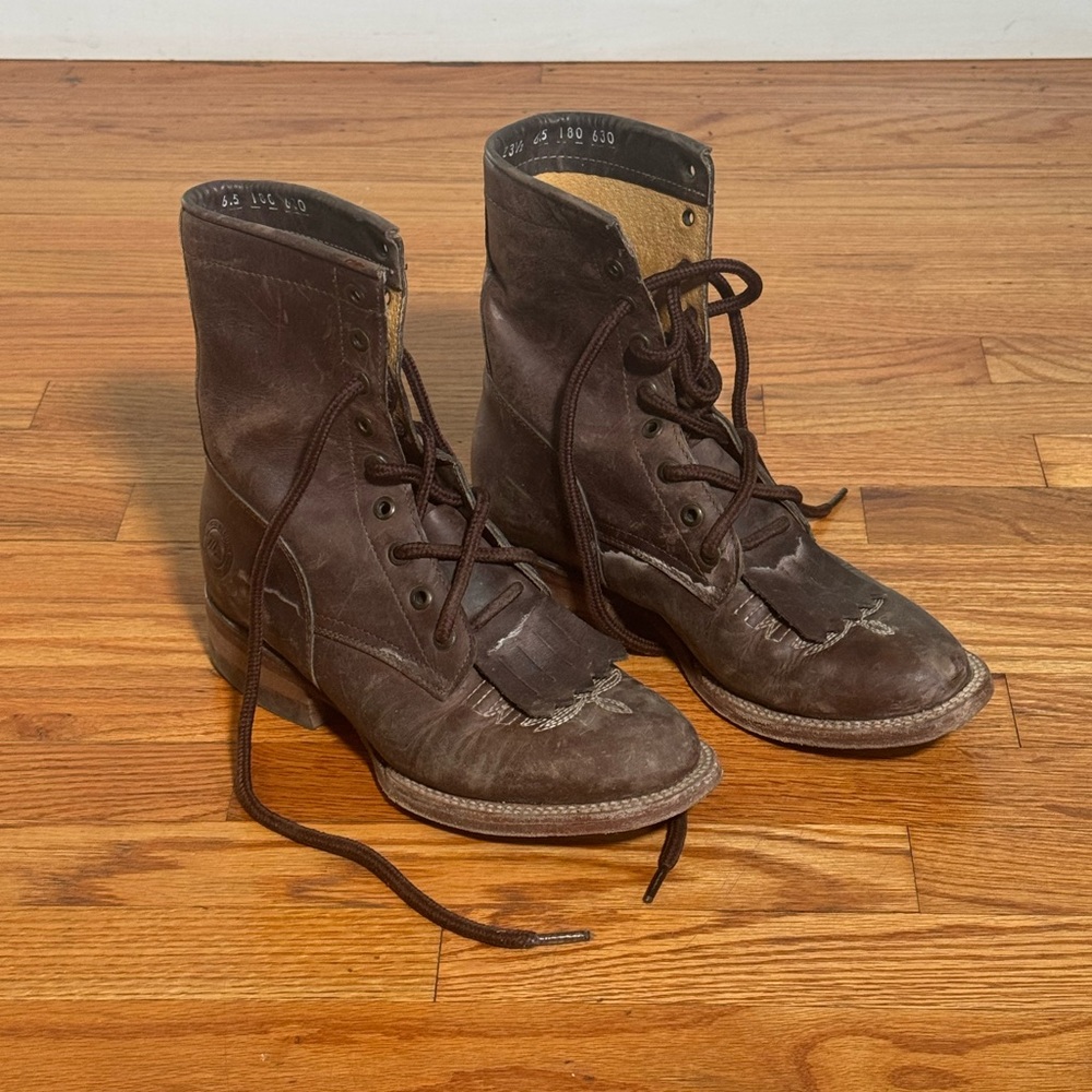 Women's Dark Brown Lace Up Boots